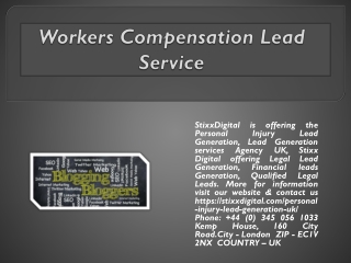 Workers Compensation Lead Service