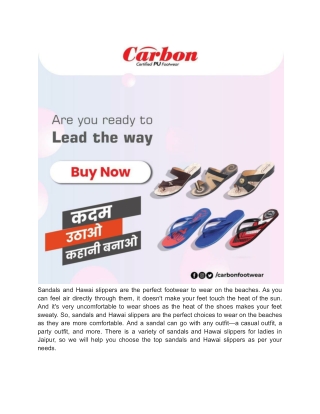 Top sandals and Hawai slippers for ladies in Jaipur