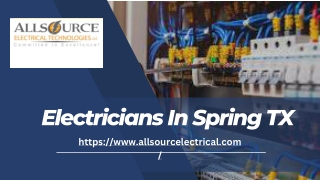 Spring Electricians - Allsource Electrical Technologies LLC