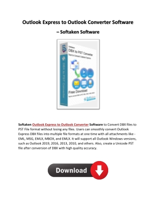 Outlook Express to Outlook Converter Software