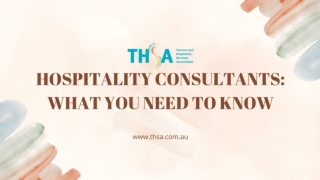 Hospitality Consultants What You Need to Know