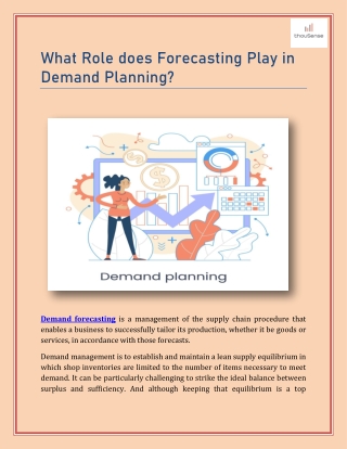 What Role does Forecasting Play in Demand Planning?