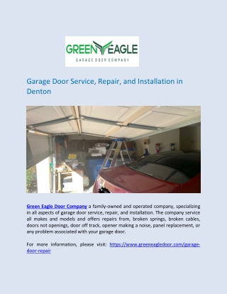 Garage Door Service, Repair, and Installation in Denton