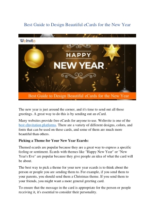 How to design eCard for this new year