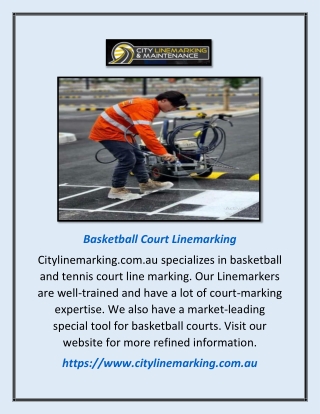 Basketball Court Linemarking | Citylinemarking.com.au