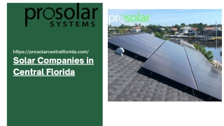 Residential and Commercial Solar Energy -  ProSolar Systems