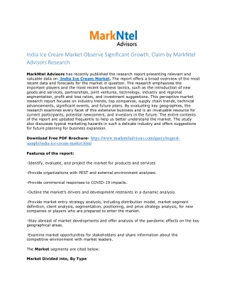 India Ice Cream Market Grow at CAGR of 13.49% by 2028 - MarkNtel Advisors