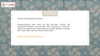 Prometric Exam Questions for Nurses  Prometricmcq.com