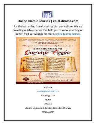 Online Islamic Courses  en.al-dirassa.com