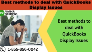 Best methods to deal with QuickBooks Display Issues