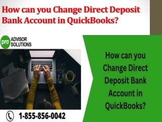 How can you Change Direct Deposit Bank Account