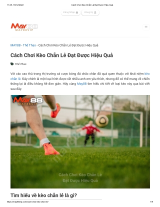 Cách Chơi Kèo Chẵn Lẻ Đạt Được Hiệu Quả