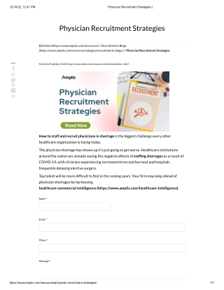 Physician Recruitment Strategies _