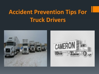 Accident Prevention Tips For Truck Drivers