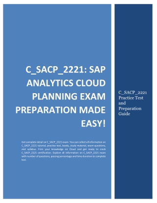 C_SACP_2221- SAP Analytics Cloud Planning exam Preparation Made Easy!