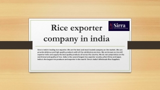 Rice exporter company in india