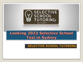 Looking 2023 Selective School Test in Sydney