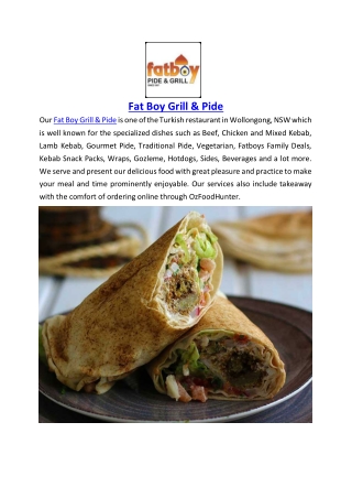 Up to 10% Offer Fat Boy Grill & Pide - Order Now