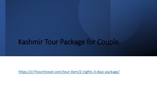 Kashmir Tour Package for Couple