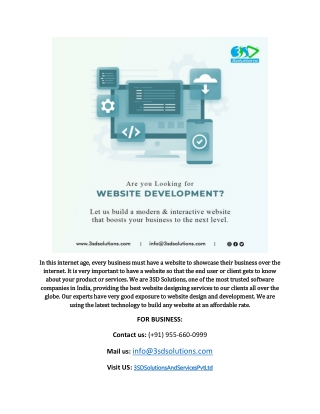 Website design company in India