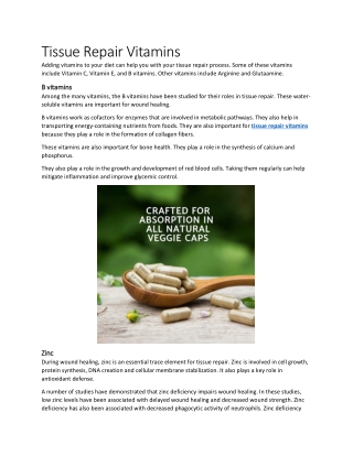 Tissue Repair Vitamins