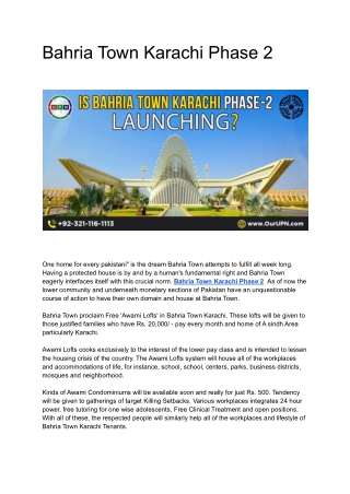 Bahria Town Karachi Phase 2