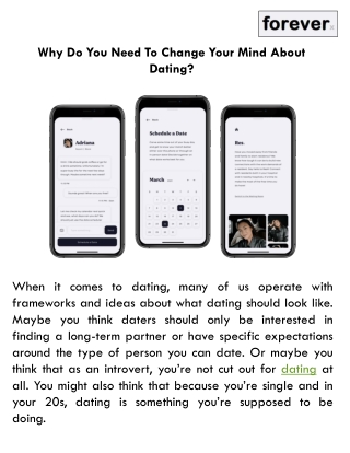 Why Do You Need To Change Your Mind About Dating