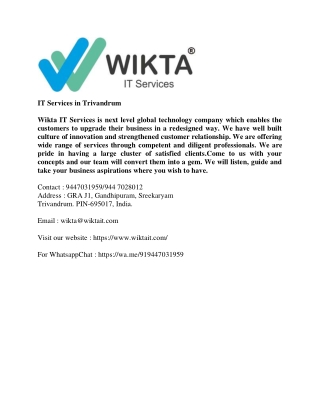 IT Services in Trivandrum