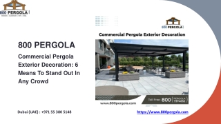 Commercial Pergola Exterior Decoration 6 Means To Stand Out In Any Crowd