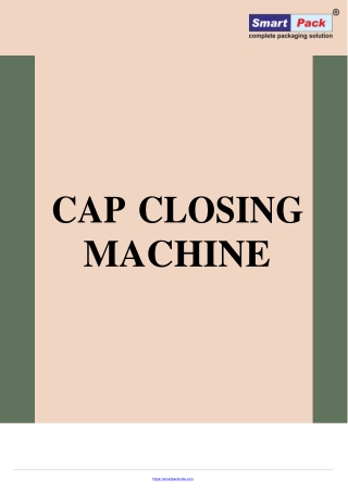 Cap Closing Machine in Gorakhpur