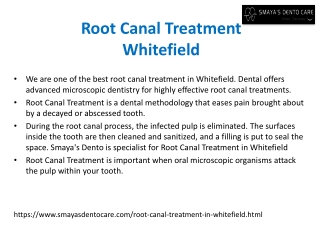 Root Canal Treatment Whitefield-Cost of Root Canal Treatment