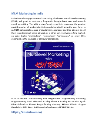 MLM Marketing in India