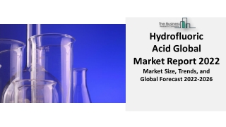 Hydrofluoric Acid Market Report 2022 : Trends, Research, Key Players