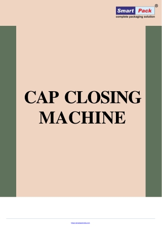 Cap Closing Machine in Kanpur