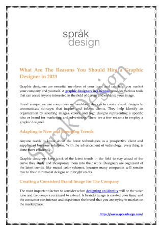 What Are The Reasons You Should Hire a Graphic Designer in 2023