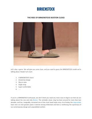 The Rise of BIRKENSTOCK Boston Clogs - Read Now!