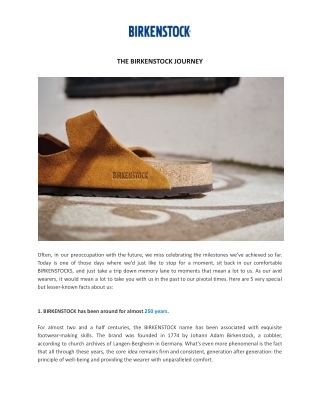 The Journey Of BIRKENSTOCK - Read Now!