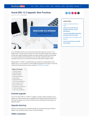 Oracle EBS 12.2 Upgrade - Best Practices