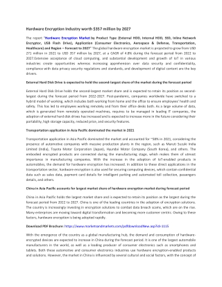 Hardware Encryption Market