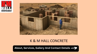 Get Frictionless Concrete Flooring with  K & M Hall Concrete Ltd in Lethbridge,Alberta