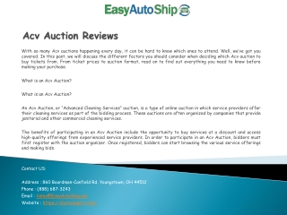 Acv Auction Reviews