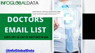 Buy Doctors Contact Lists from InfoGlobalData with 100% Guaranteed Privacy Compl