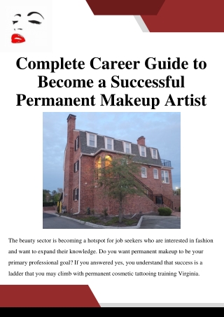 Complete Career Guide to Become a Successful Permanent Makeup Artist