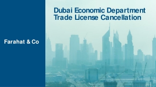 Dubai Economic Department Trade License Cancellation