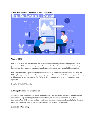 Erp Software in Dubai
