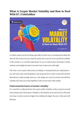 What is Crypto Market Volatility and How Manage It? | CoinGa...
