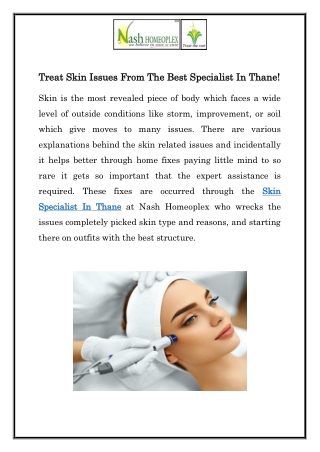 Treat Skin Issues From The Best Specialist In Thane