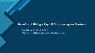 Benefits of Hiring a Payroll Outsourcing for Startups