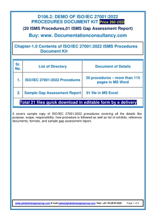 ISO 27001:2022 Procedures