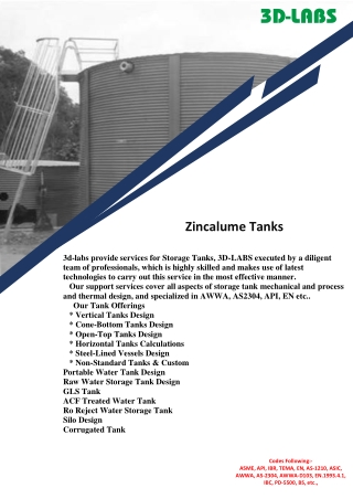 zincalume tanks